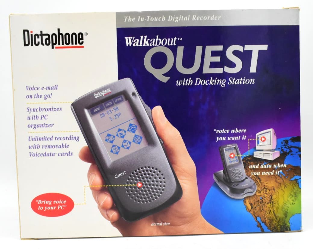 Dictaphone Walkabout Quest Digital Recorder with Docking Station Model 1513