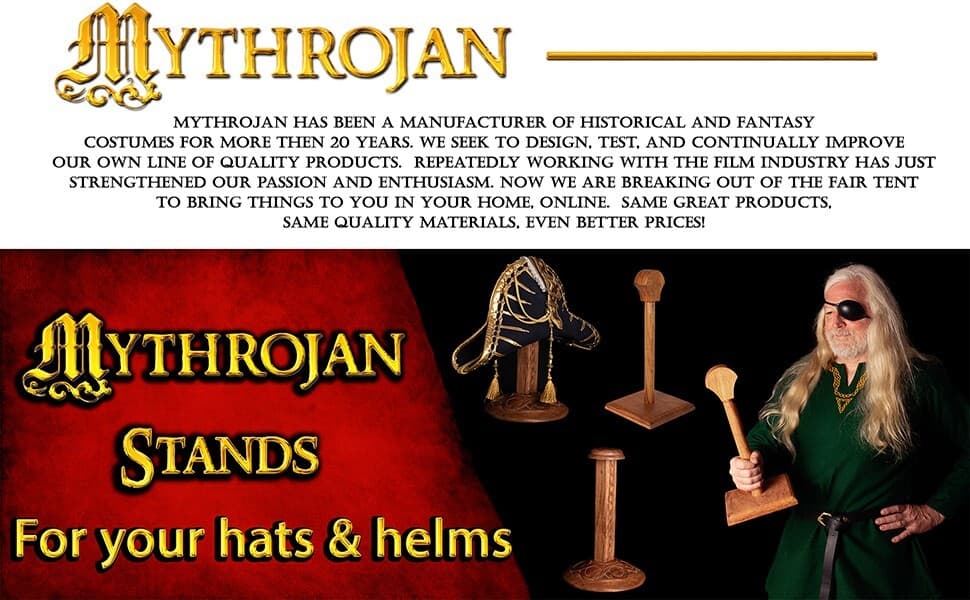 Medieval Helmet Stand Wooden Display Armor Holder Viking Knight Headwear Black 6