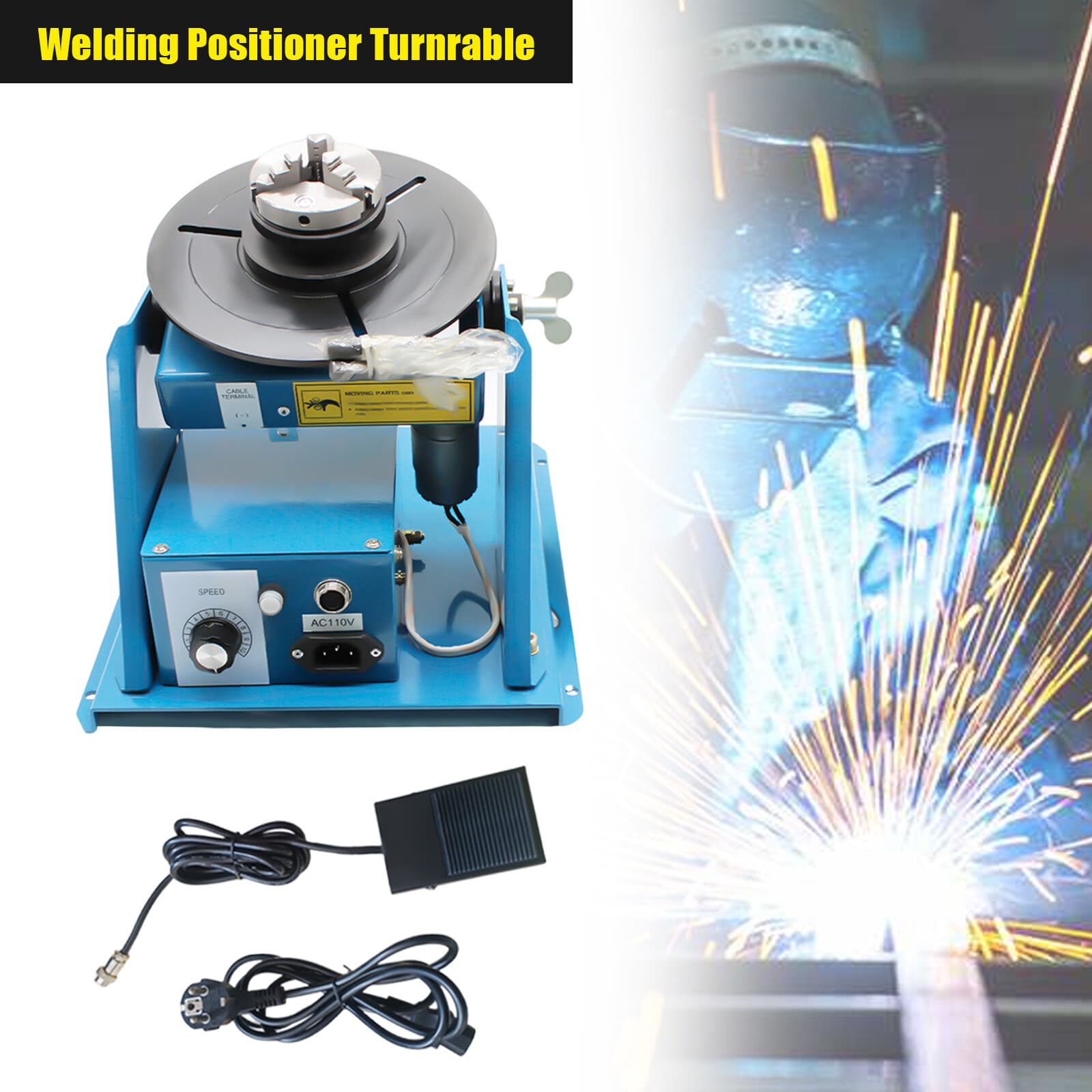 Welding Positioner Automatic Pipe Welding Automatic Rotary Table Positioner 10kg 2