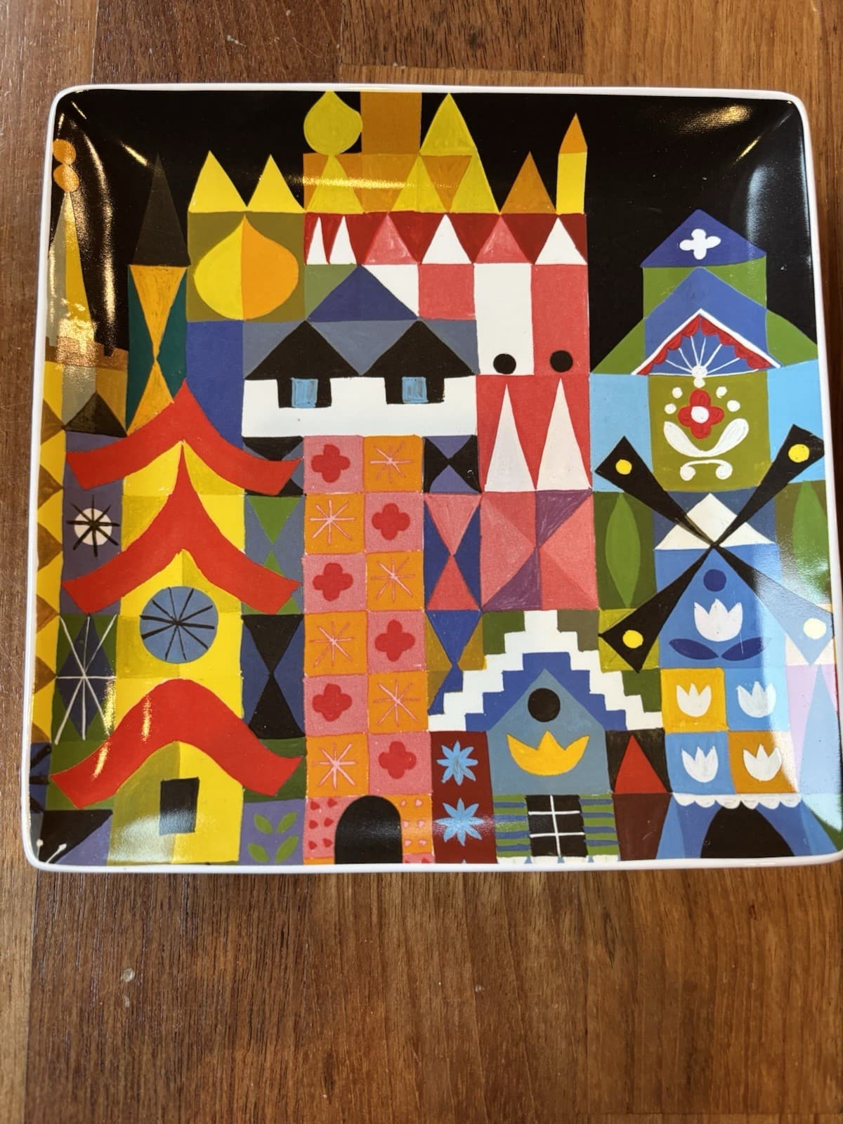 It's A Small World Disneyland Set Of Four Ceramic Plates By Mary Blair Rare HTF 3