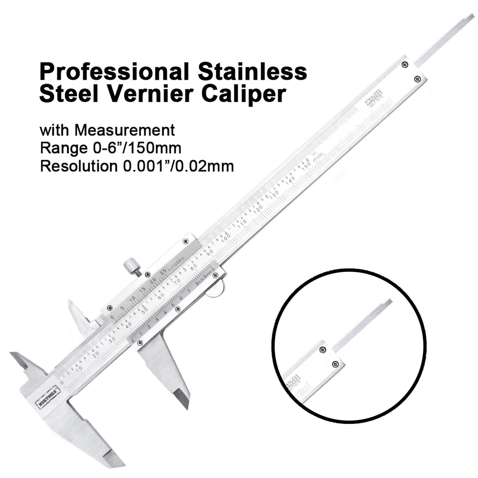Professional Vernier Caliper Stainless Steel for Inside, Outside, Depth and S... 5