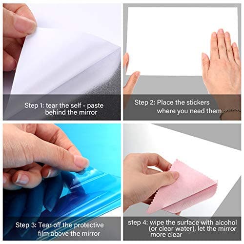 Flexible Mirror Sheets Self Adhesive Non Glass Mirror Tiles Stickers for Home  2