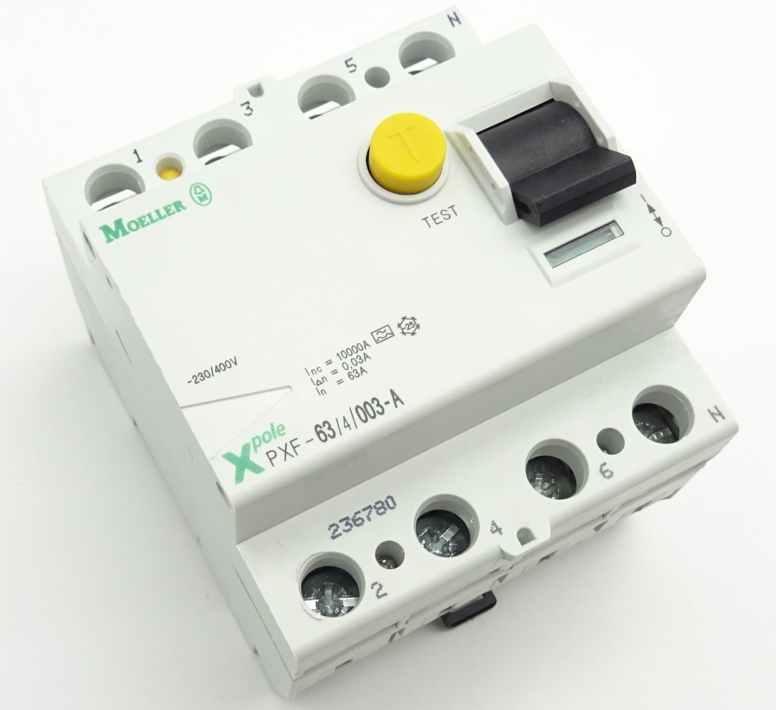 Klöckner Moeller PXF-63/4/003-A FI circuit breaker type A RF switch 63A 30mA 4p 2