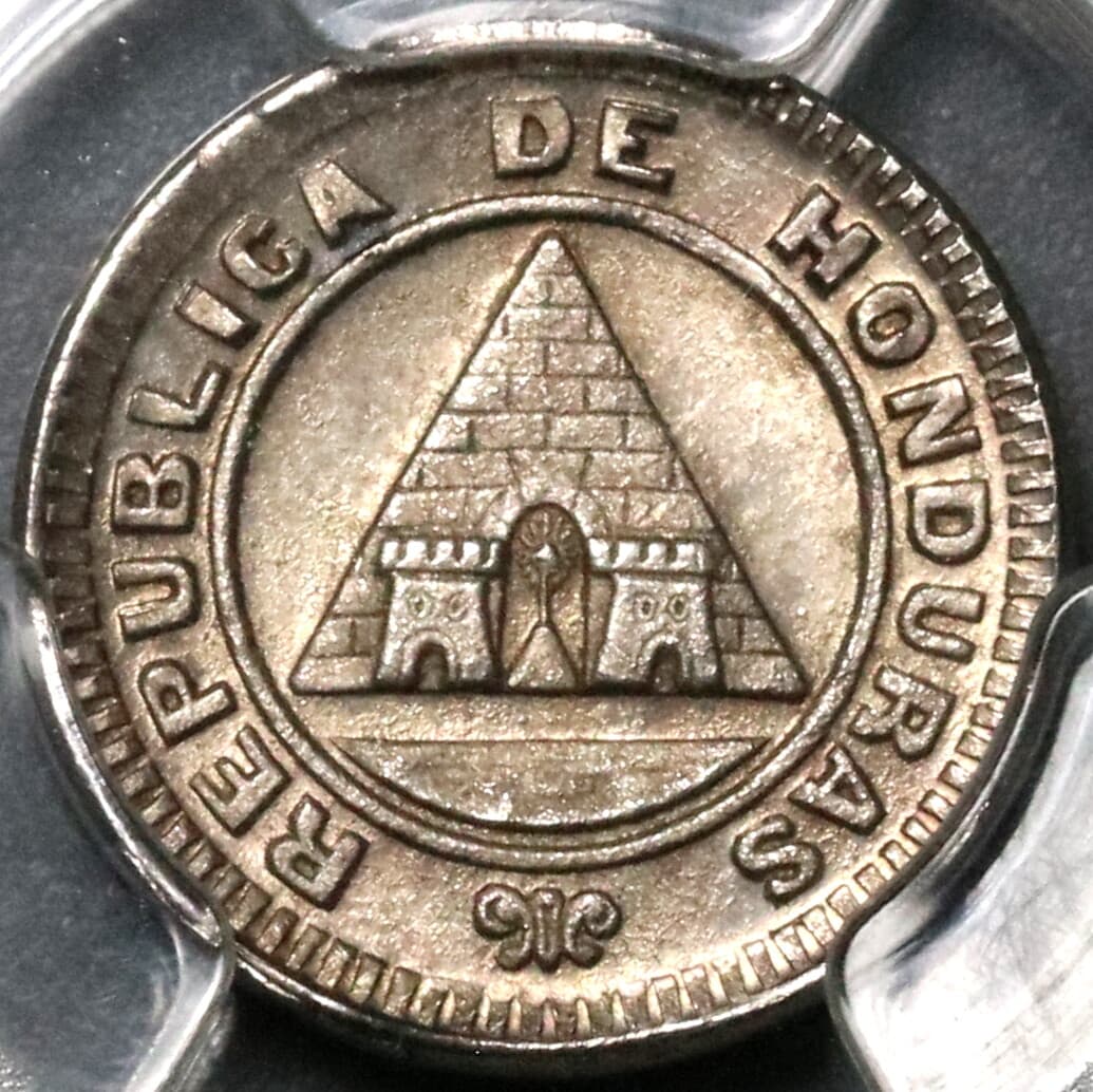 1896/86 PCGS MS 64 Honduras 5 Centavos Pyramid Silver Coin POP 2/0 (21081401C) 4