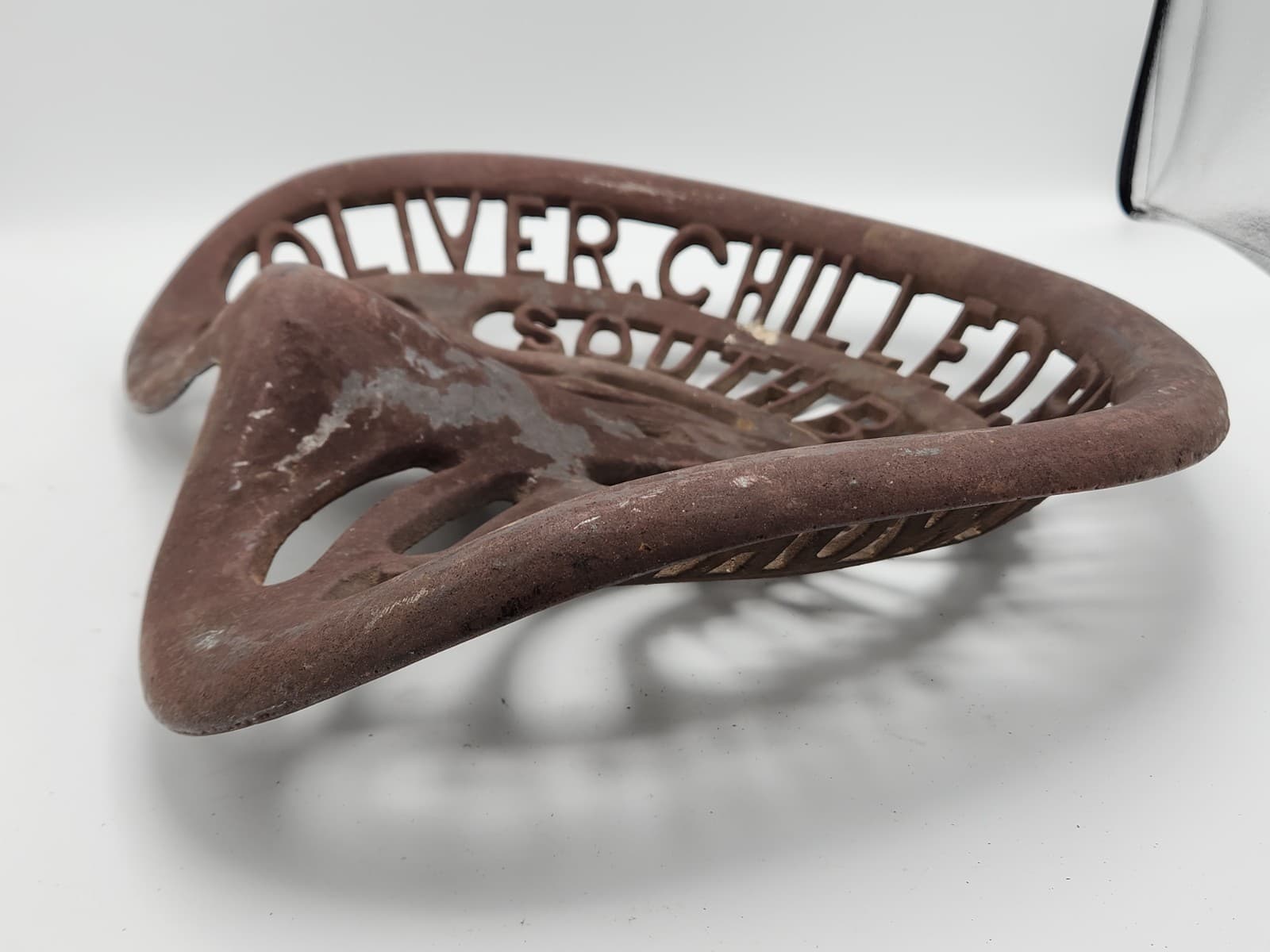 Antique Oliver Chilled Plow Works Cast Iron Tractor Implement Seat South Bend IN 4