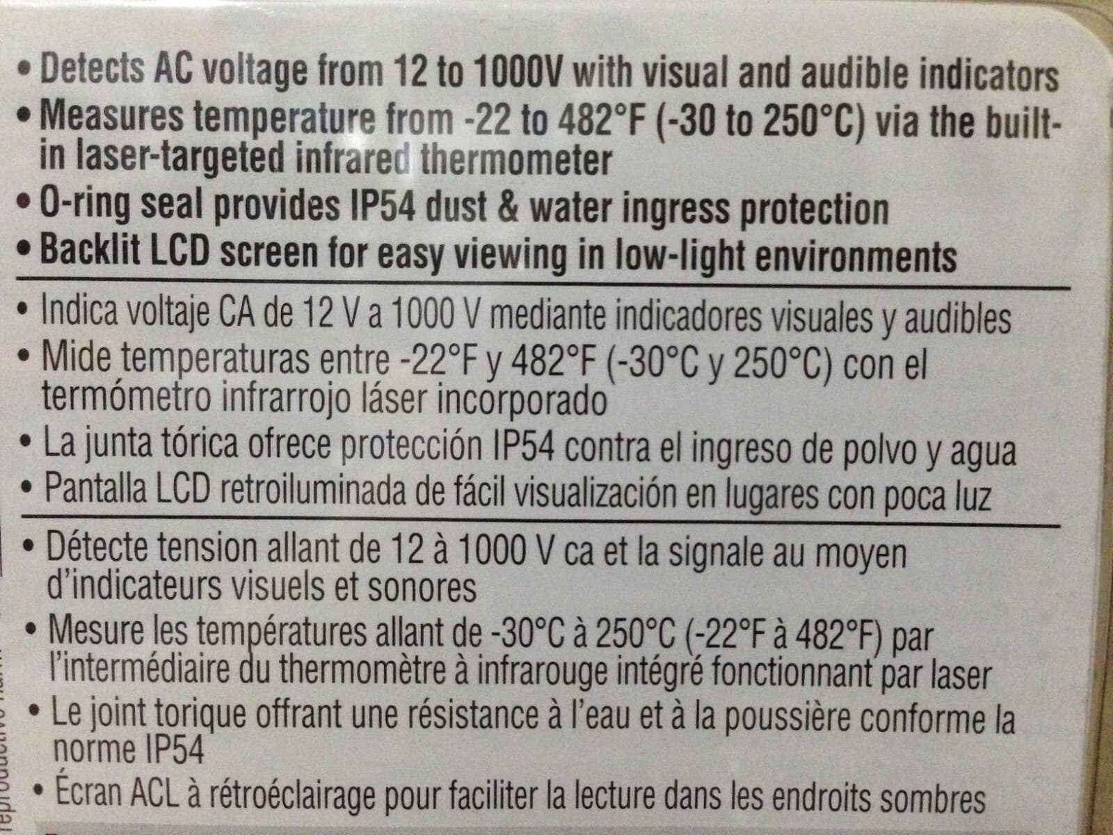 KLEIN NCVT Non-Contact Voltage Detector Tester & Infrared Thermometer IR HVAC AC 6