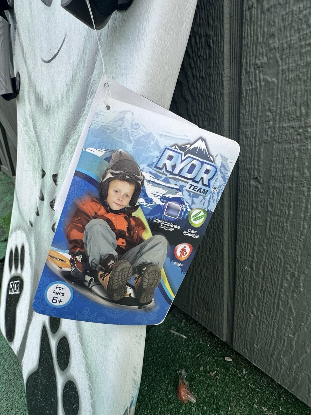 RYDR Premium Snow Sled 36 inch Polar Bear With Two Handles New With tags 3