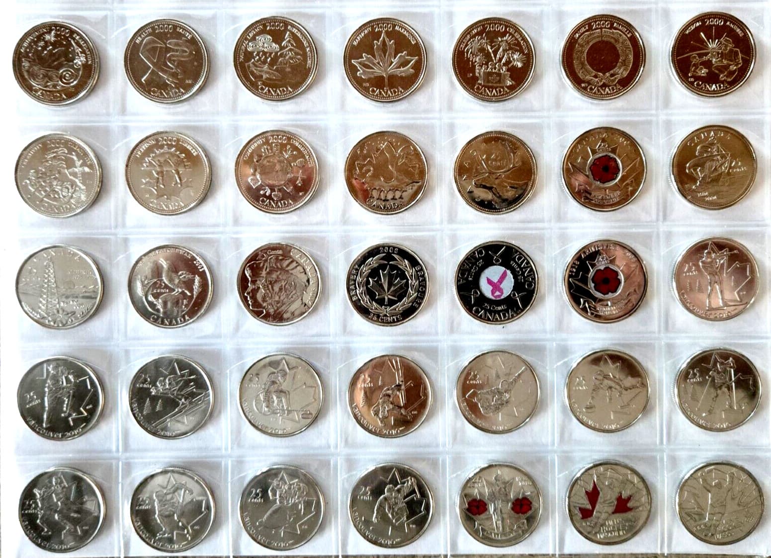 1967 - 2023 Canada 92 Coin Uncirculated BU Commemorative Quarter Set! 4