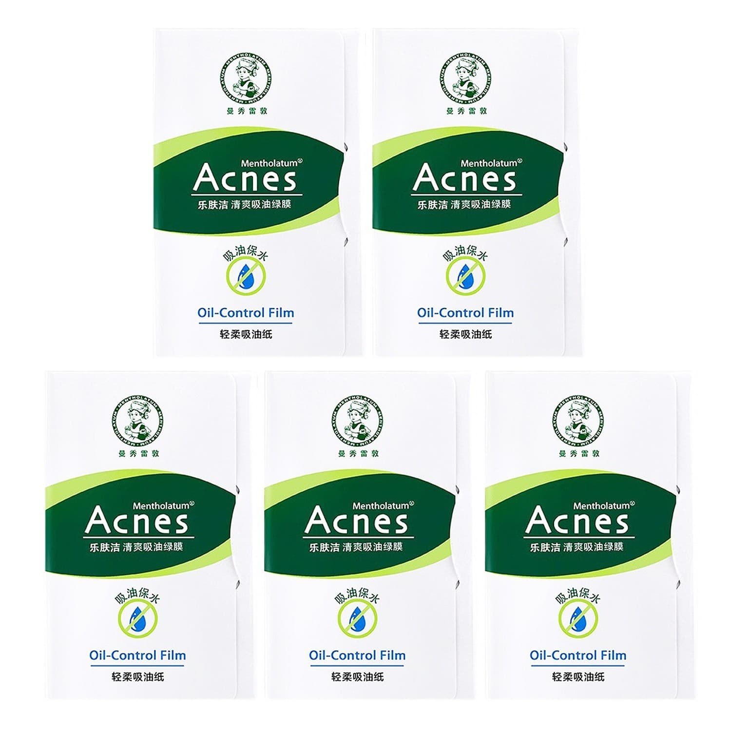 5 Package Mentholatum Acnes Oil Control Film Refreshing Oil Blotting Paper