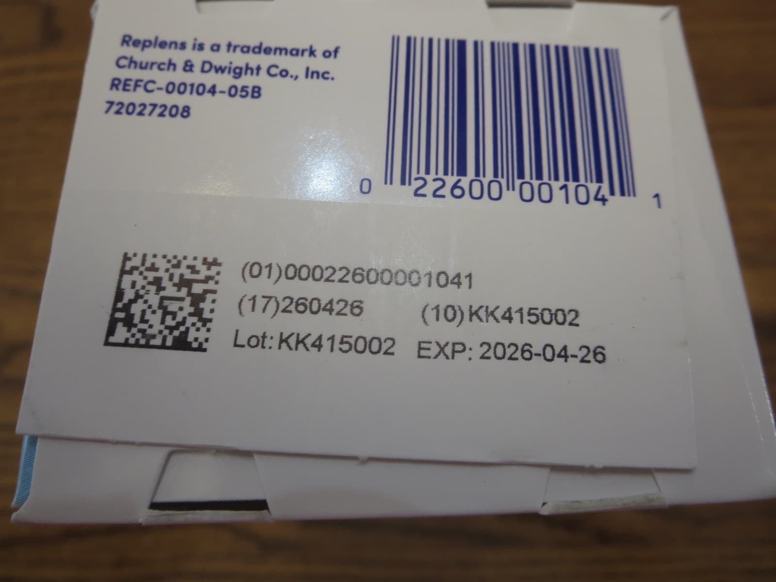 1 Replens Long-Lasting Vaginal Moisturizer 8 Applicators EXP 4/2026 SEALED BOX 6