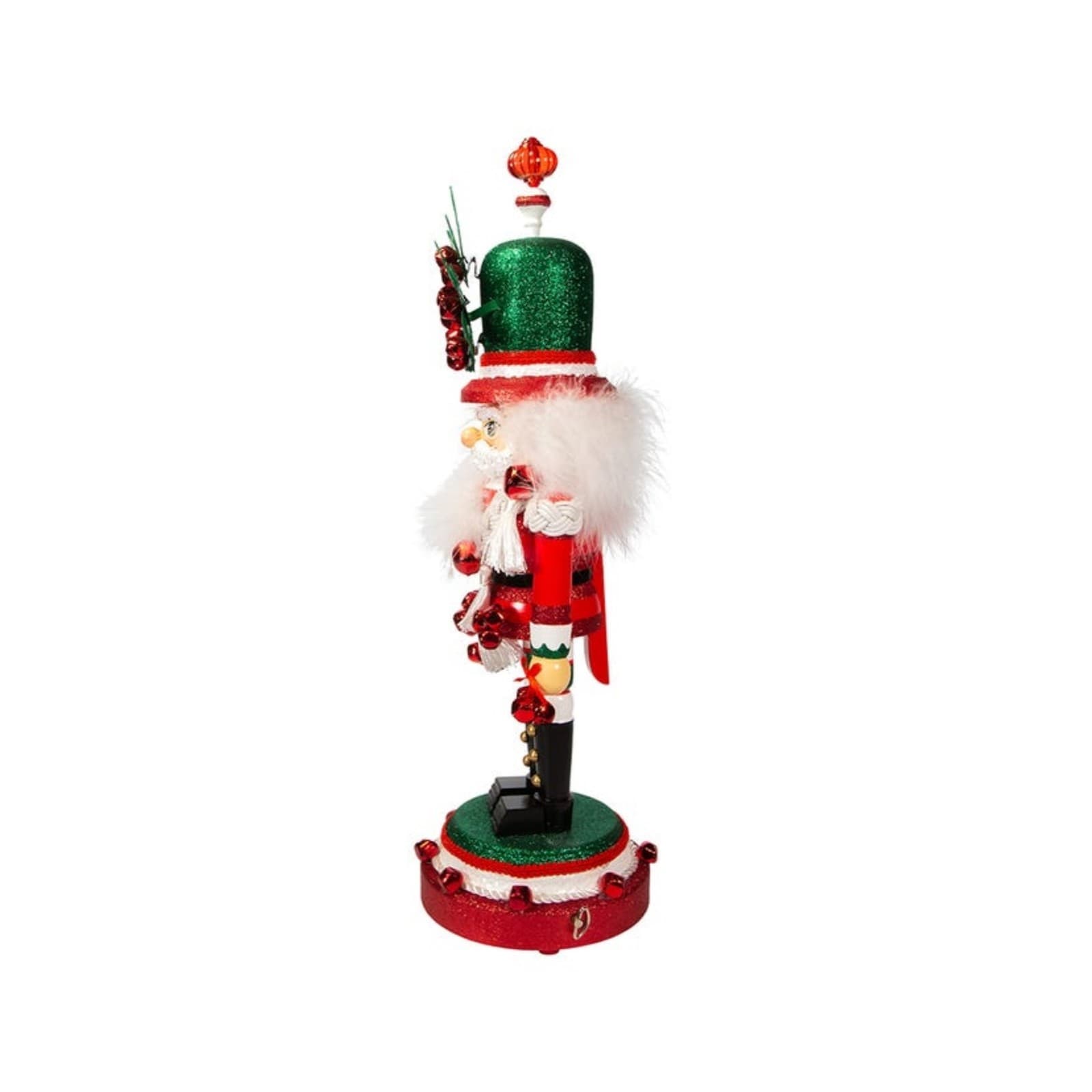 Kurt Adler Hollywood Nutcrackers, Wind Up Musical Jingle Bells Nutcracker, 18" 4