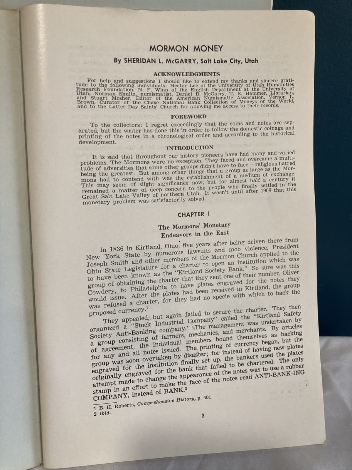 Morman Money Sheridan L. McGarry from The Numismatist 1962 5