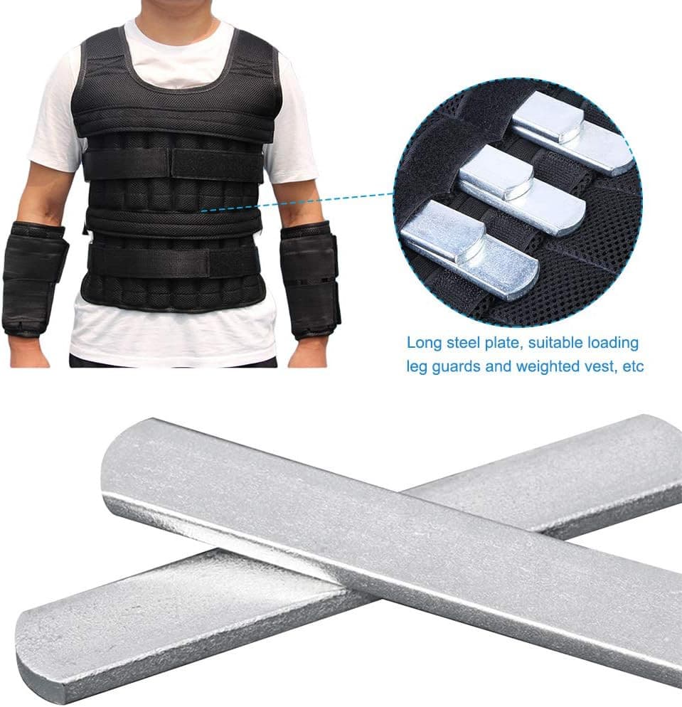 Steel Plates for Weighted Vest, Strength Training Weight Steel Plate Adjustable  3