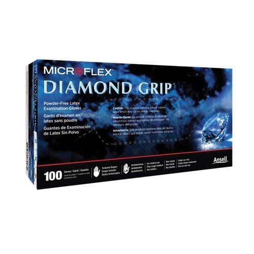 Microflex® Diamond Grip® MF-300,  6.3 Mil, Natural Rubber Latex, Beige (S - XL)