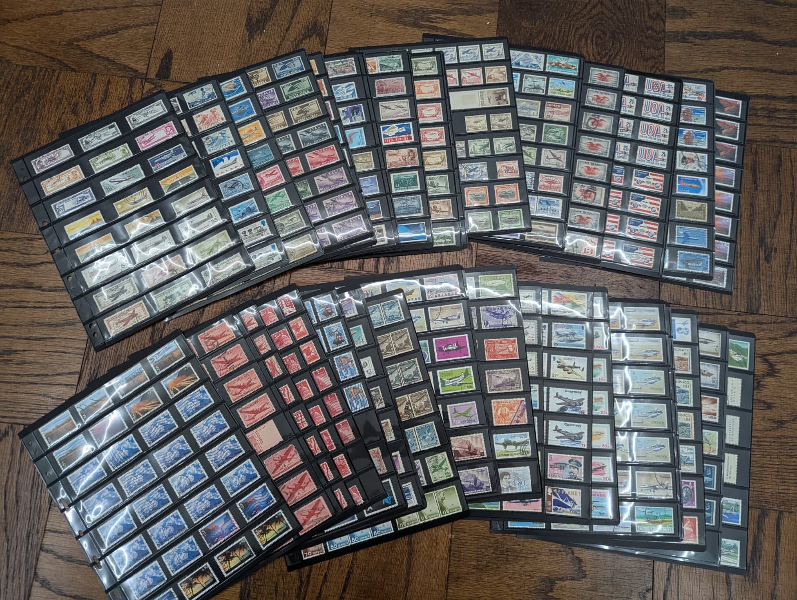 (Lot of 2580 Stamps) World Airplane Aviation Plane Stamp Collection Album Lot 1