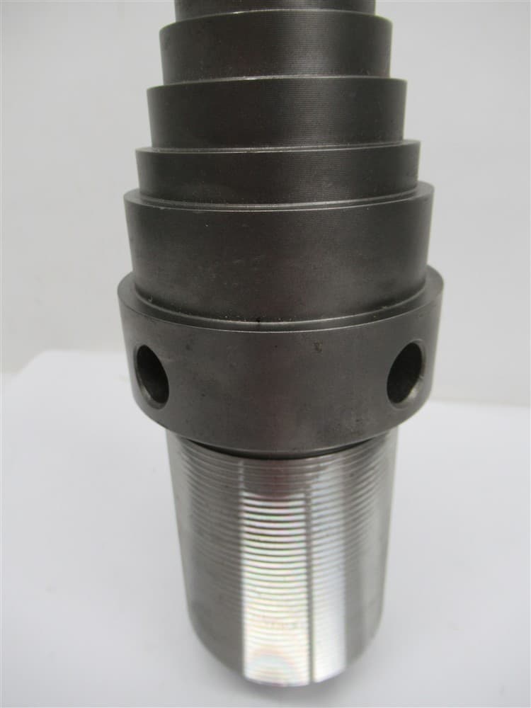 HDD Ground Mole Solid Stepped Pipe Driving Head - 75mm - 2-7/16"-20 Thread 2