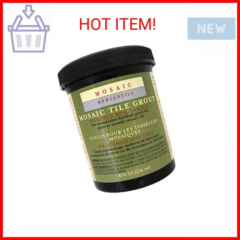 Mosaic Mercantile Premix Grout, 8-Ounce, Black 2