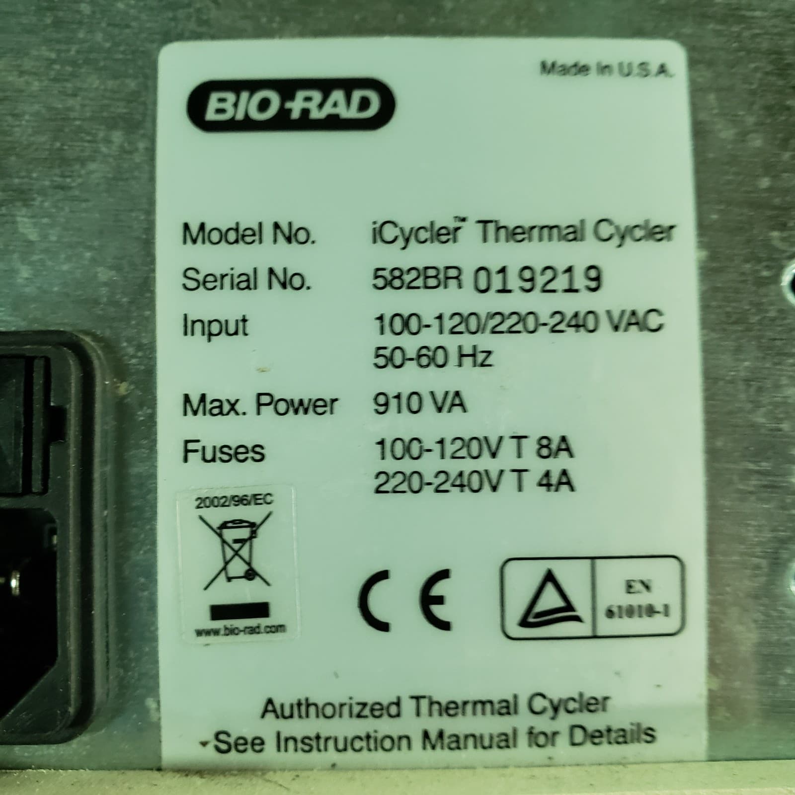 BioRad iCycler Thermal Cycler System w/ PCR detection System Multiplex Analysis 4