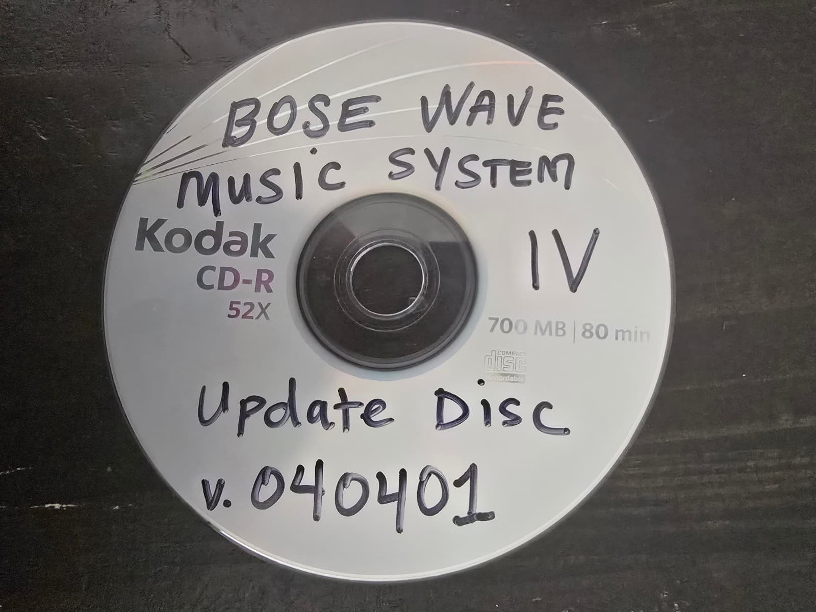 Bose Wave Music System IV Update Disc Latest Firmware, fix PLEASE UPDATE error