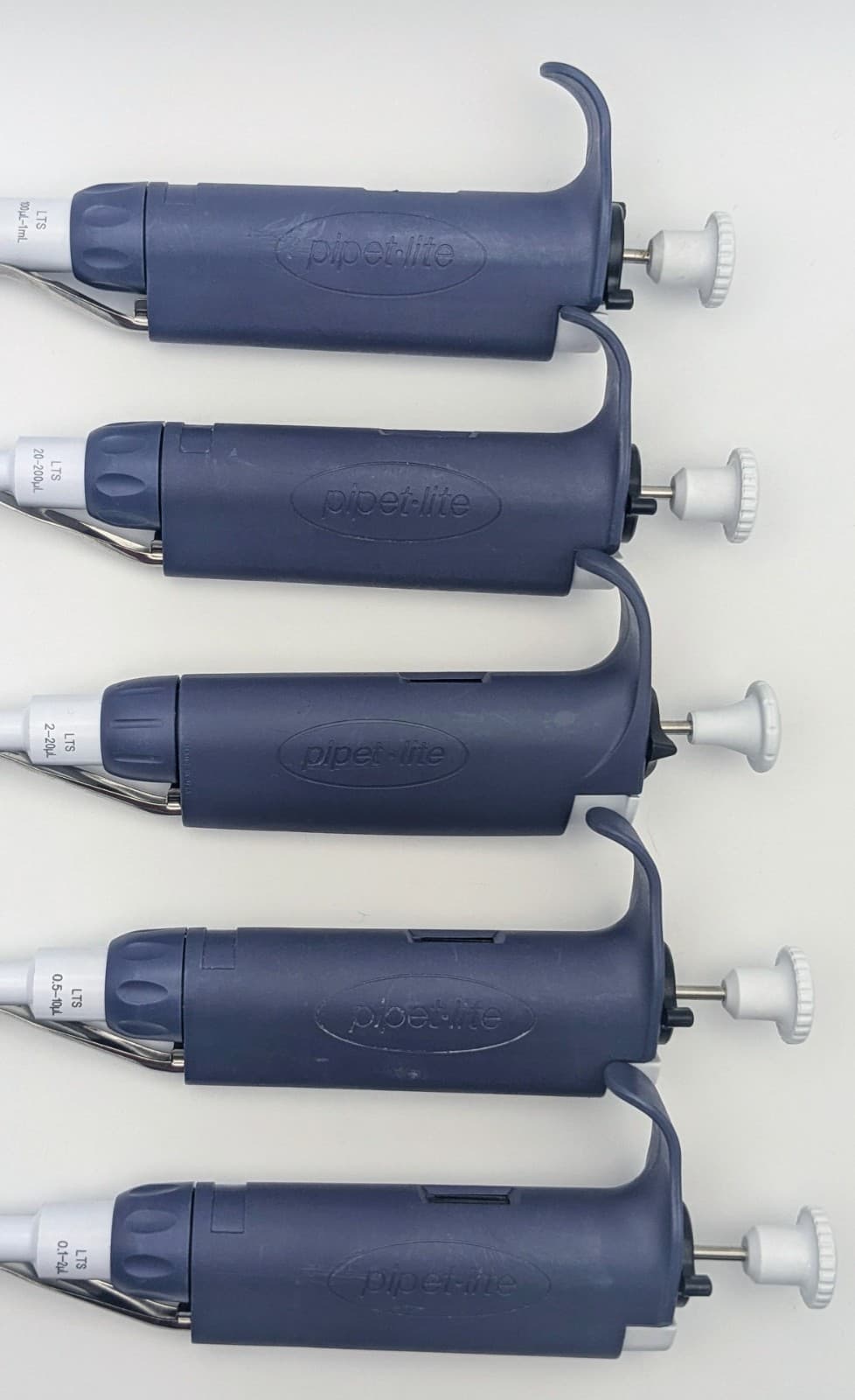 Rainin LTS Pipette Set | 2uL, 10uL, 20uL, 200uL, 1000uL | Cleaned and Calibrated 4