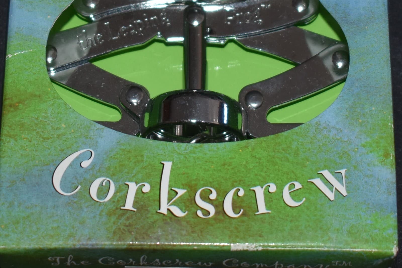 The Leaping Frog Chrome Accordion Corkscrew Wine Bottle Opener in BOX ca, 1998 4