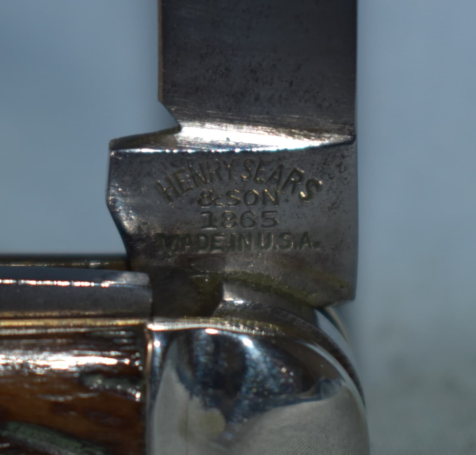 RARE VINTAGE HENRY SEARS & SON 1865 BONE SWELL CENTER WHITTLER KNIFE 1897-1959 4