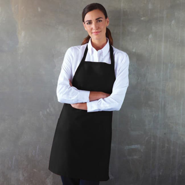 Basic Chef Bib Apron, 100% Spun Polyester