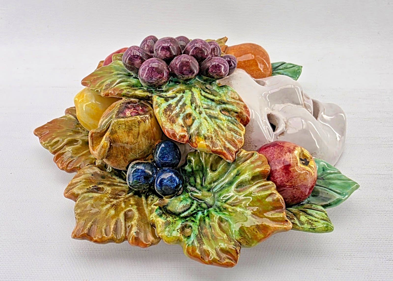 Bacchus Terra Cotta Face Mask Wall Plaque Wine God Harvest Season 2