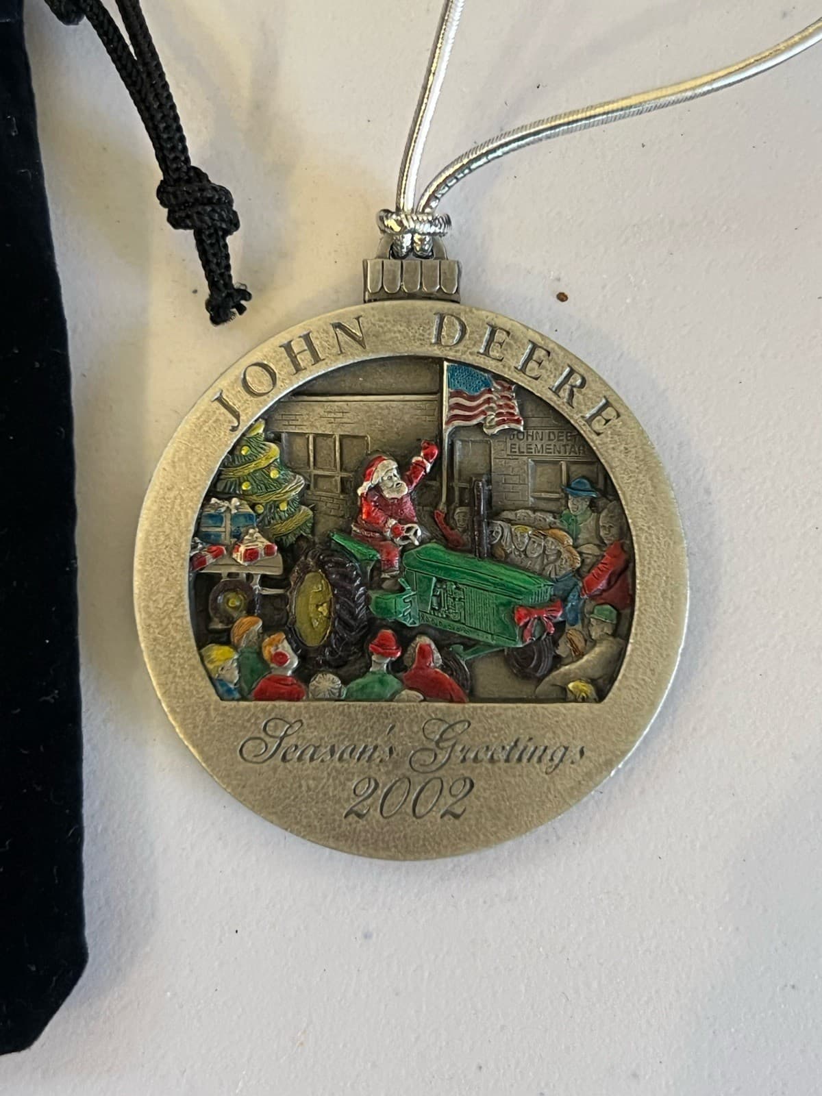 CN36 John Deere 2002 Limited Edition Pewter Christmas Ornament – No 7 2