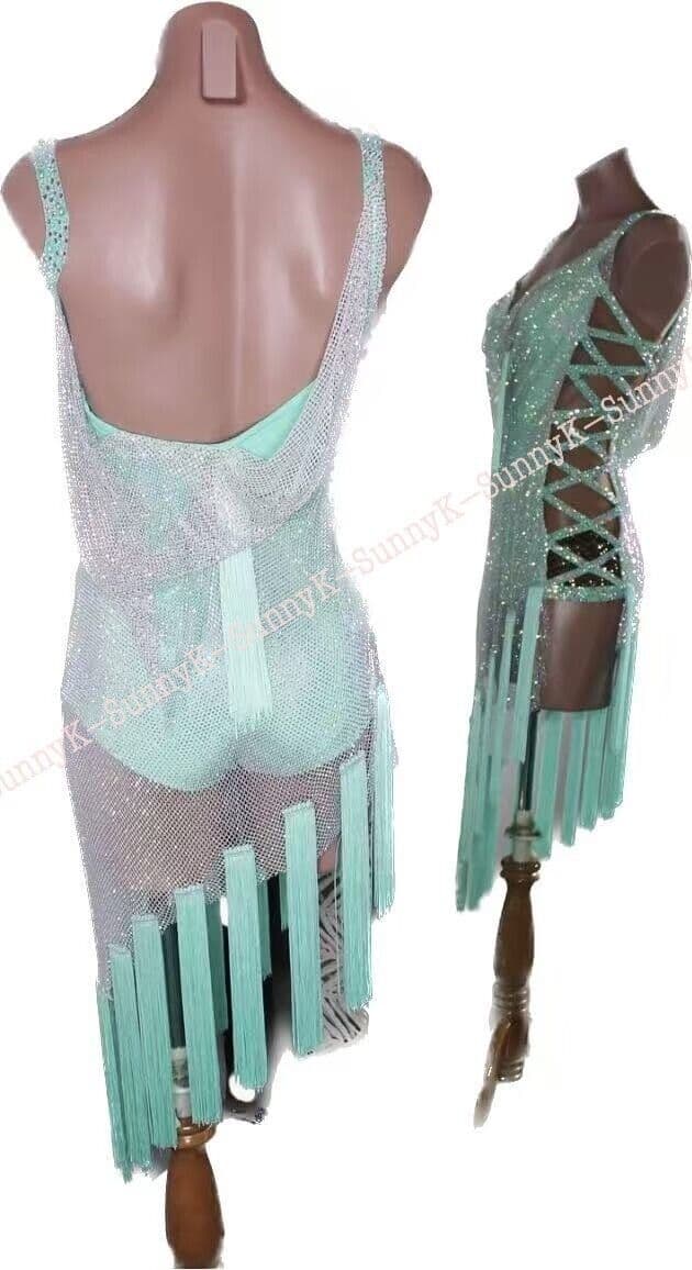 jz Handmade Women Samba Ballroom Swing Salsa Rumba Latin Dance Dress RHYTHM 3