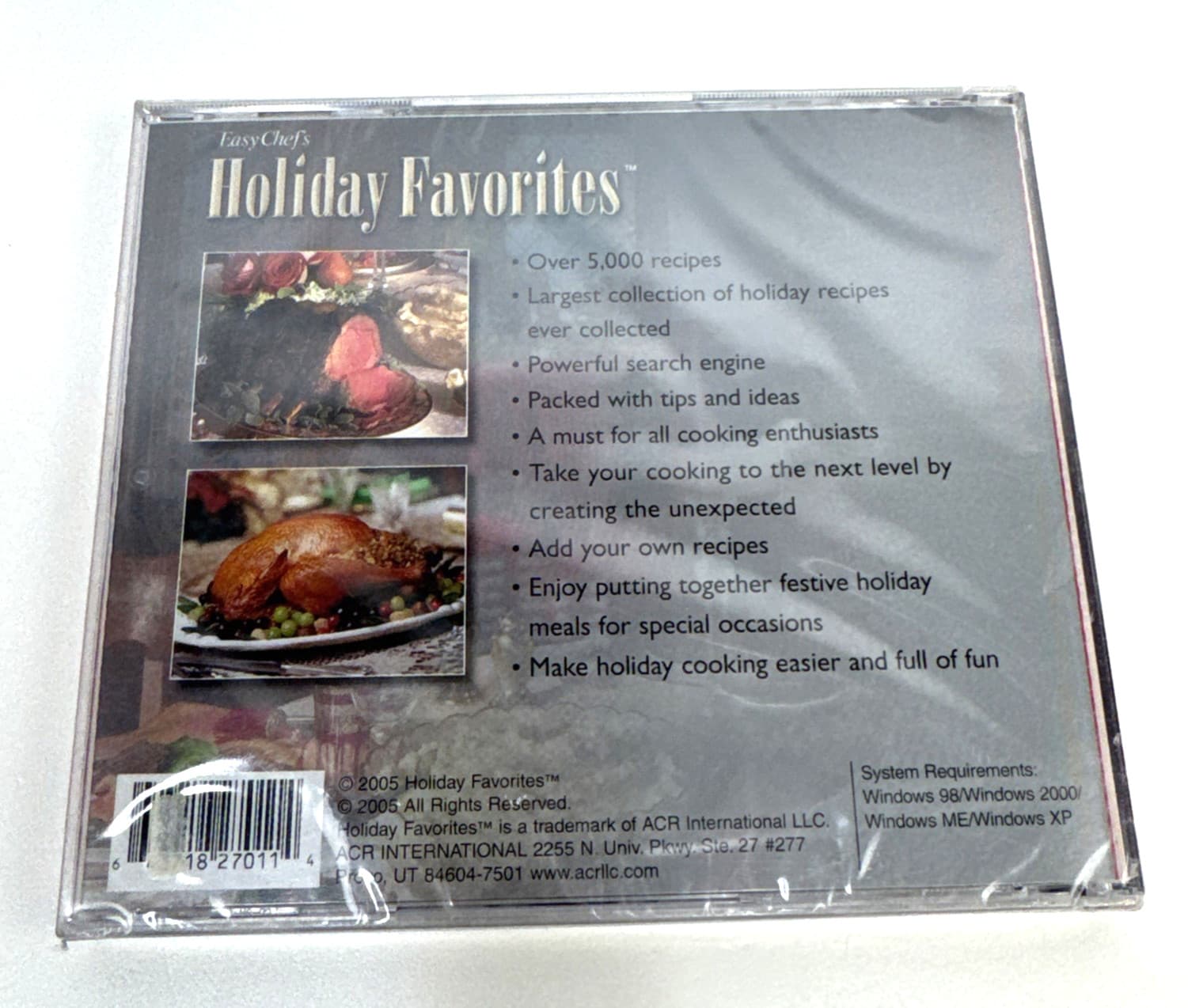 Easy Chef Recipes Holiday Favorites 5000+ Recipes (PC CD-ROM, 2005) NEW SEALED  2