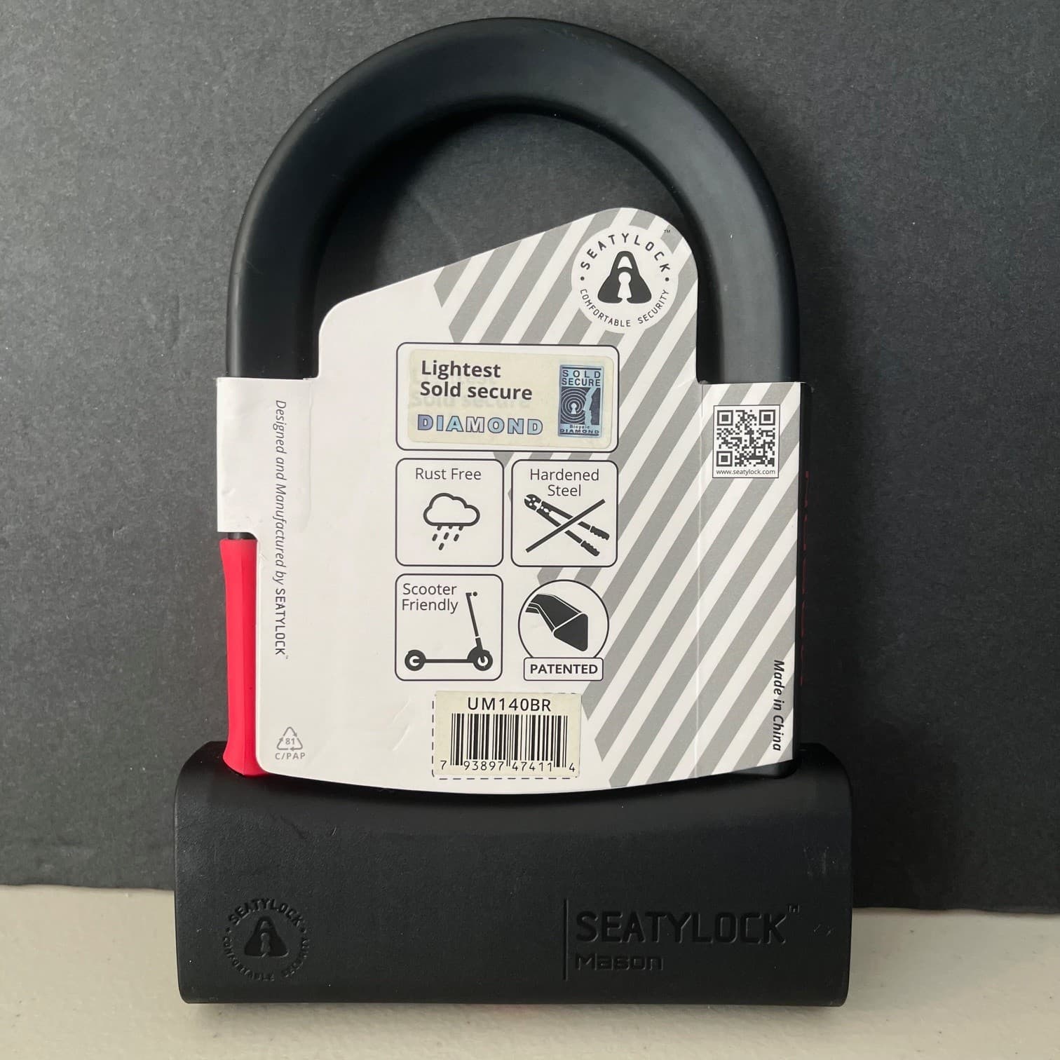 MASON SOLD SECURE DIAMOND RATED BIKE HEAVY DUTY U LOCK 3