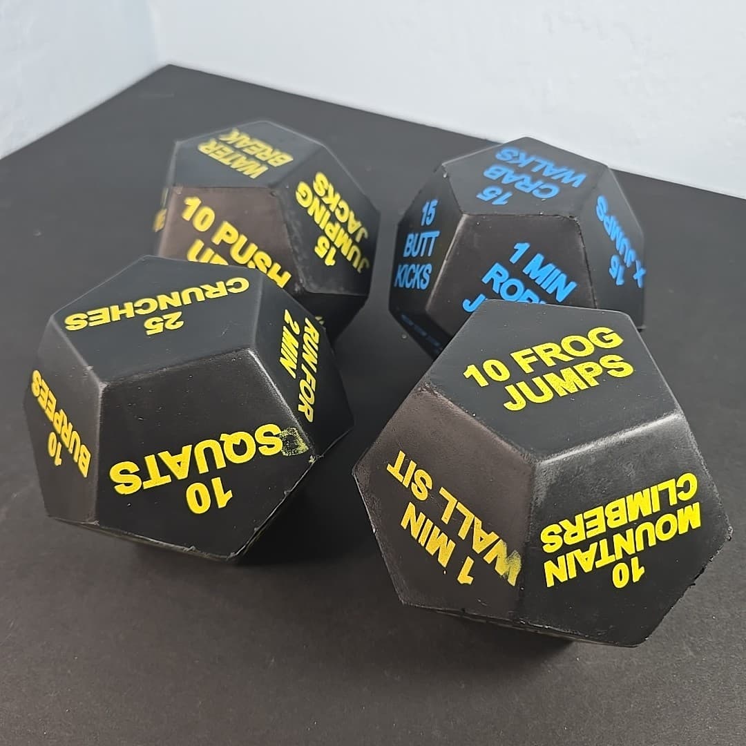 Lot Of 4 Foam Dice Fitness Sports Exercise Set, Exercise Dice, Easy to use  4