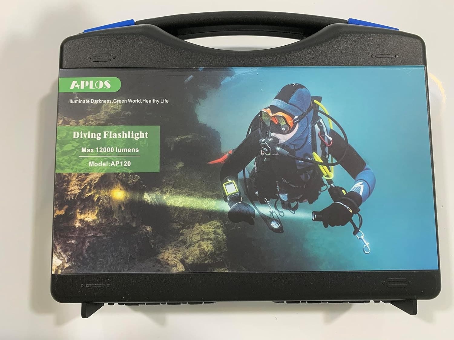 APLOS AP120 Dive Light, 12000 Lumen, Underwater 492ft, Scuba Diving Flashlight 6