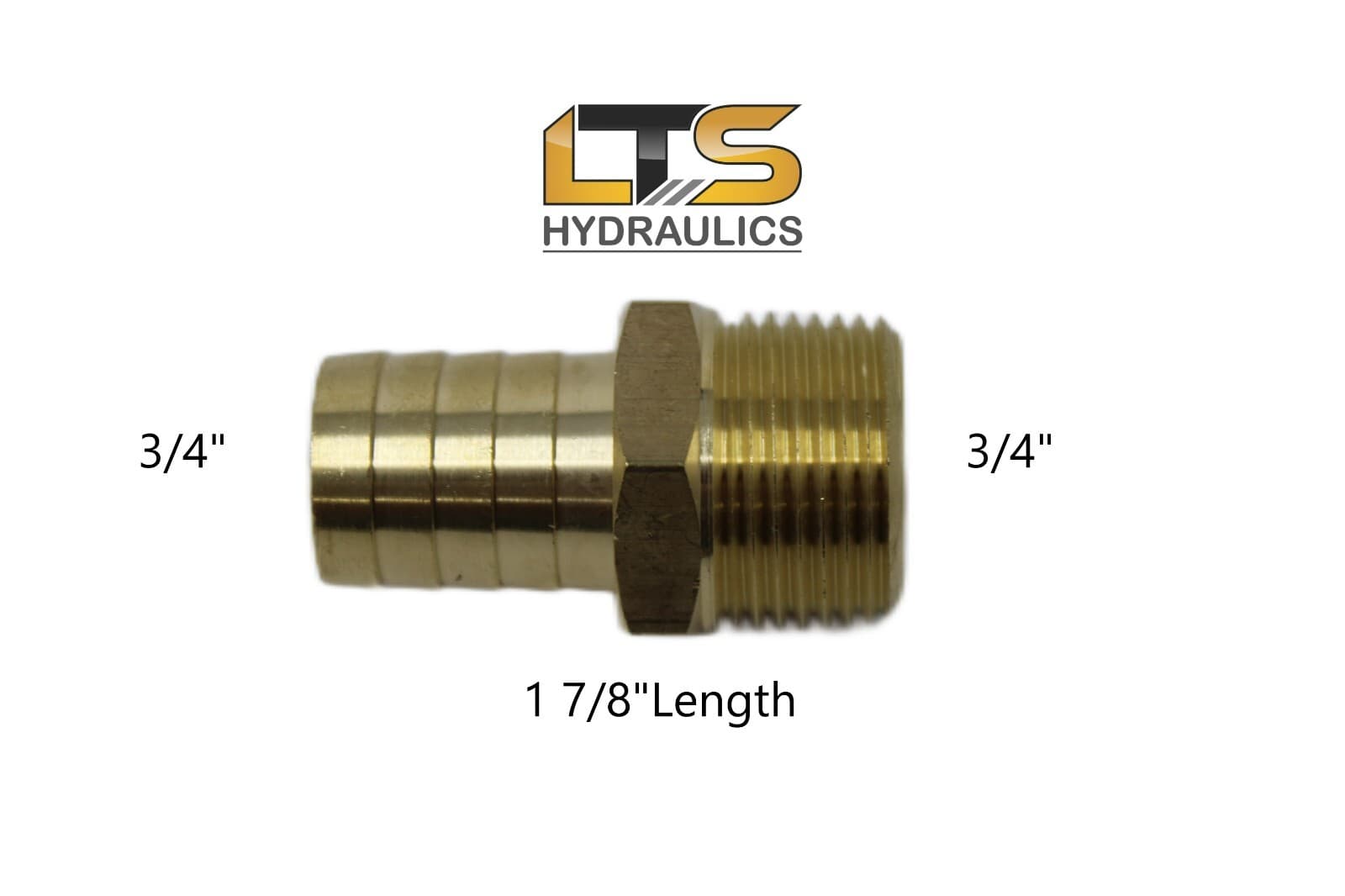 3/4" Hose Barb x 3/4" Male NPT Brass Pipe Fitting for Gas Water Air Fuel Qty 1