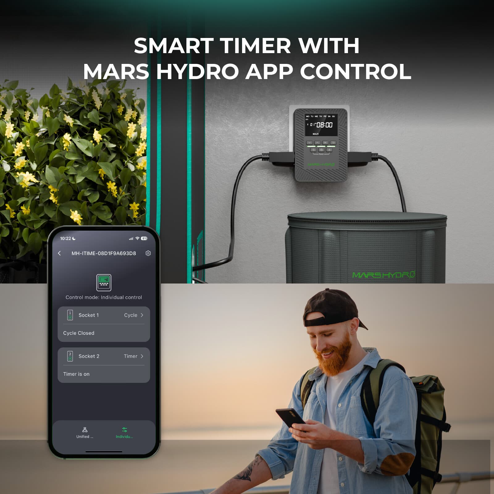 Mars Hydro Dual Port Timer: Controls all light models and fill lights 3