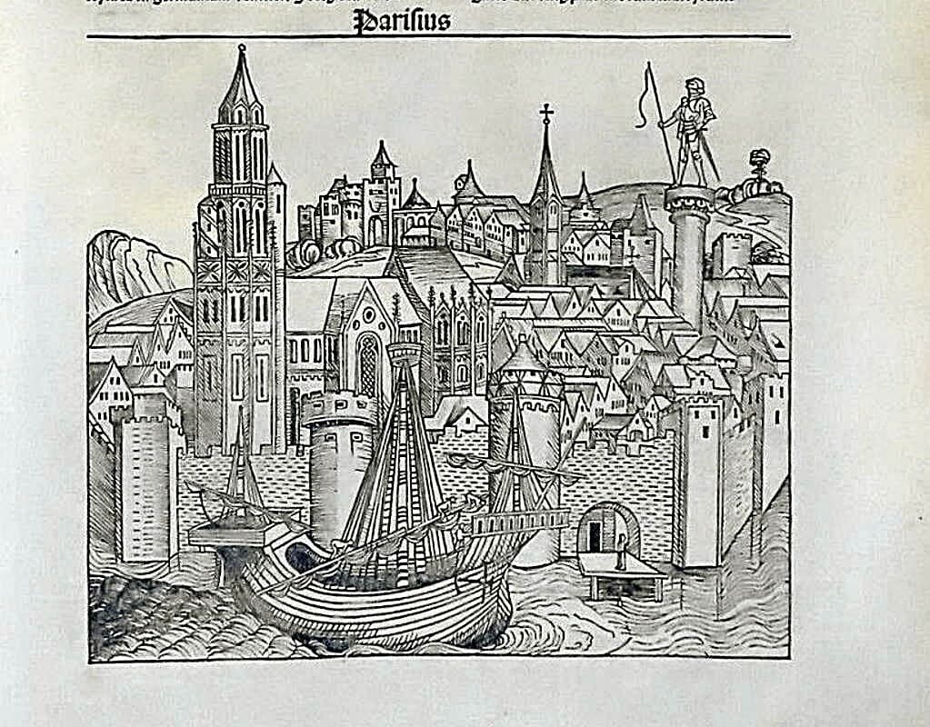 1493 NUREMBERG CHRONICLE PARIS LEAF HARTMANN SCHEDEL 1ST EDITION INCUNABLE BOAT 5