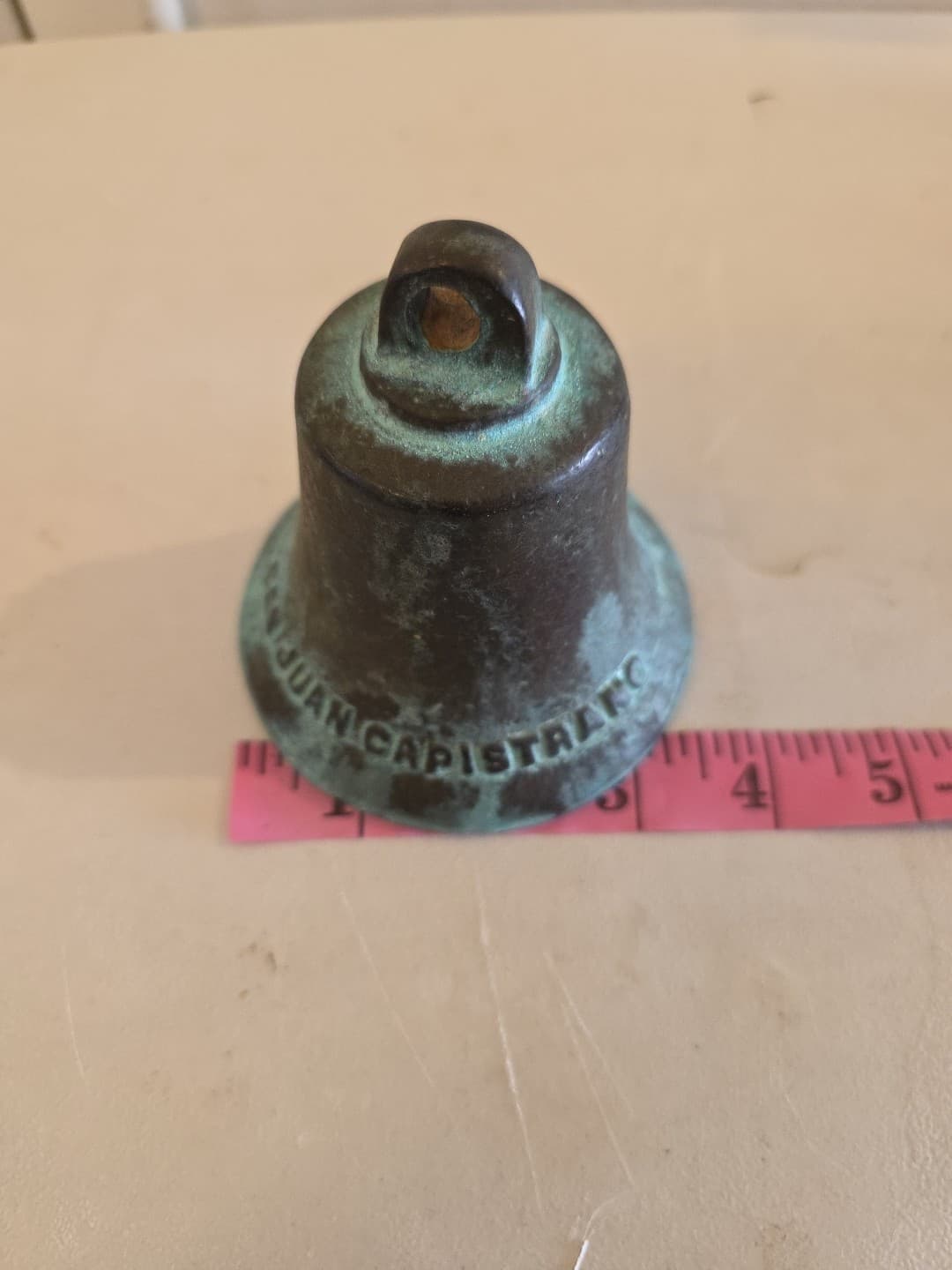 ANTIQUE 1914 Bronze MISSION SAN JUAN CAPISTRANO SOUVENIR BELL Old Vintage CA 5