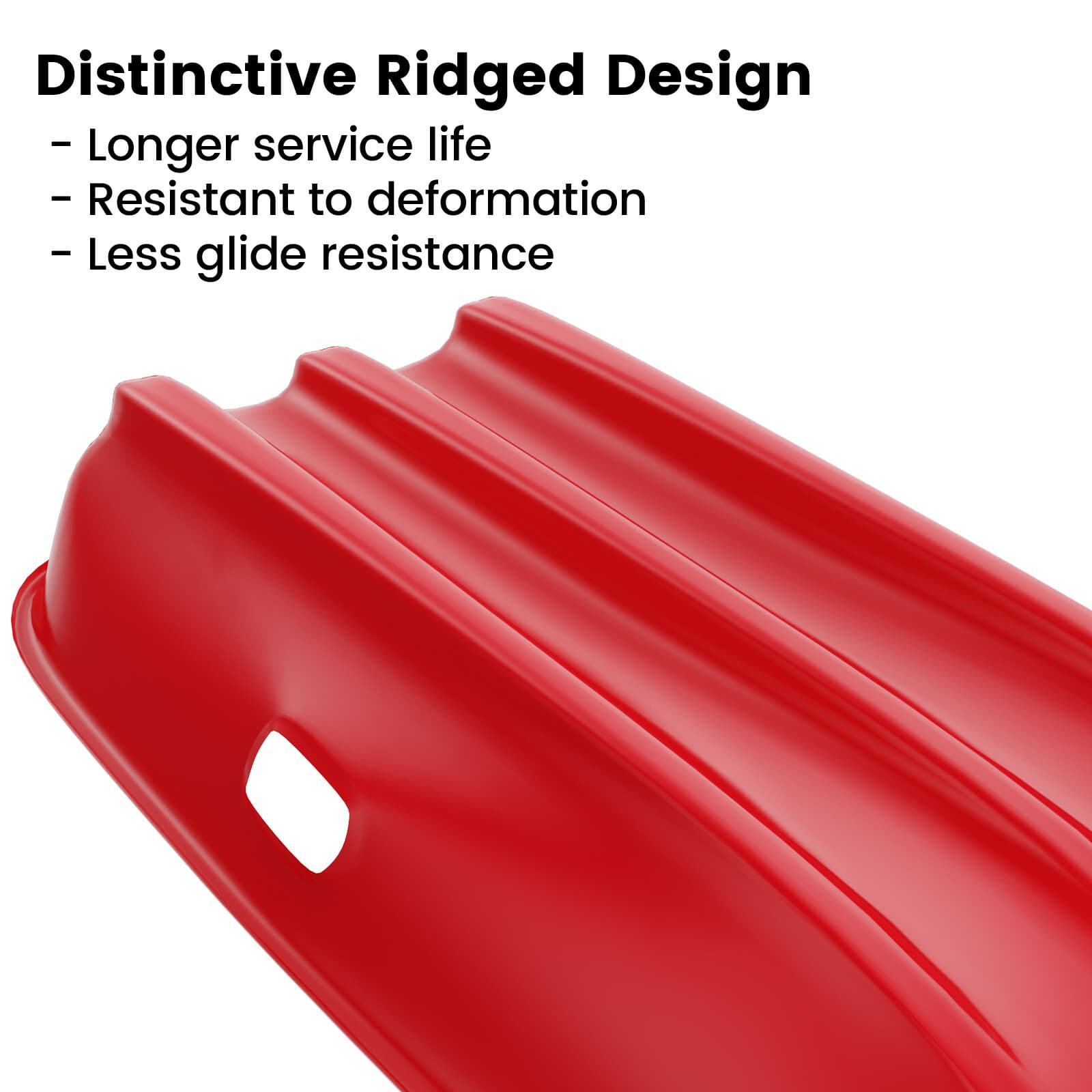 35 in Snow Sled with Pull Rope Plastic Winter Toboggan Sled For Kids & Adults 6