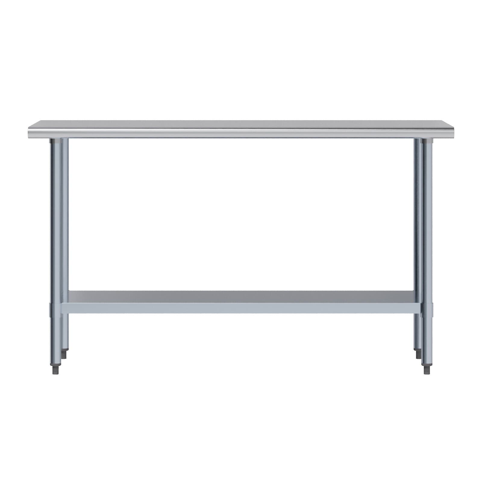 Jefferson 24 in. x 60 in. Stainless Steel Table With Shelf. NSF 2