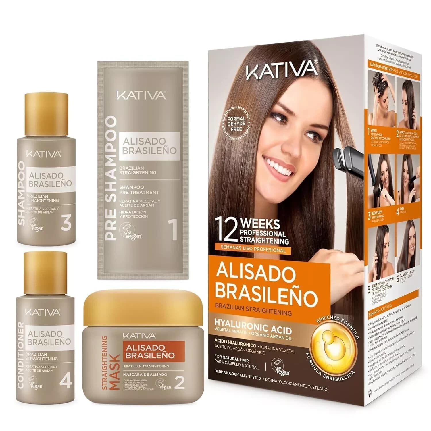 12 WEEKS  Kativa Brazilian Straightening Alisado  Brasileño  Kit,  US SELLER 5