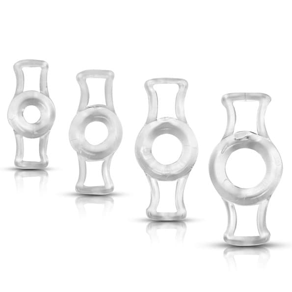LeLuv Constriction Rings 4-Pack Clear Stretchy Universal for Vacuum Pumps 3