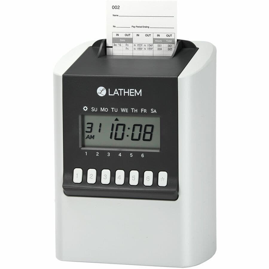 Lathem 700E Calculating Electronic Time Clock 5