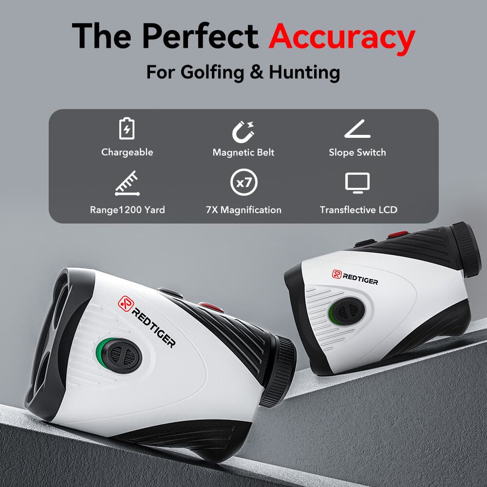 REDTIGER 7X Magnification Golf Rangefinder Slope 1200 Yard Laser Range Finder 2
