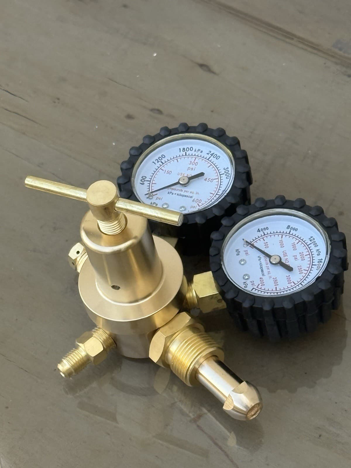 Nitrogen Dual Gas Regulator 0-600 PSI HVAC Purging Pressure Charge CGA580 & HOSE 5