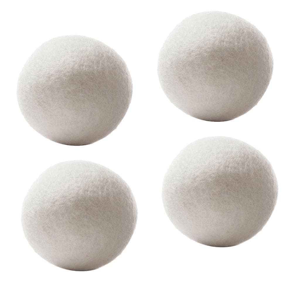 Sheep 4-Pack Premium Wool Dryer Balls Reusable Natural Fabric Softener 6CM