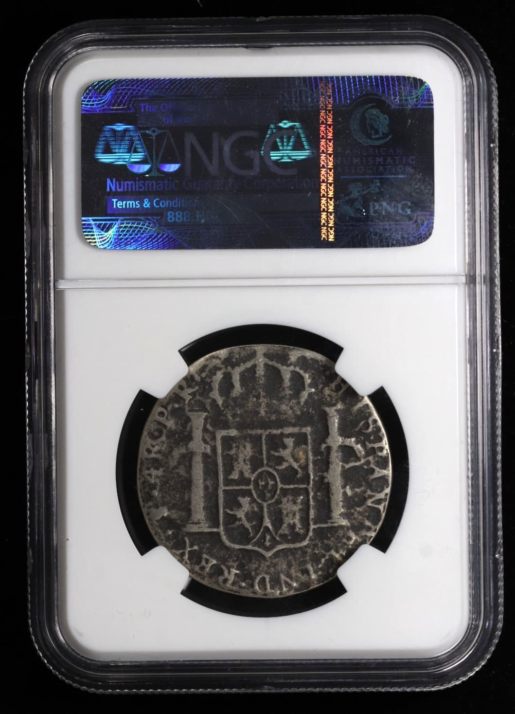 1778 El Cazador Shipwreck 4 Reales Spanish Colonial Bolivia NGC Genuine 2