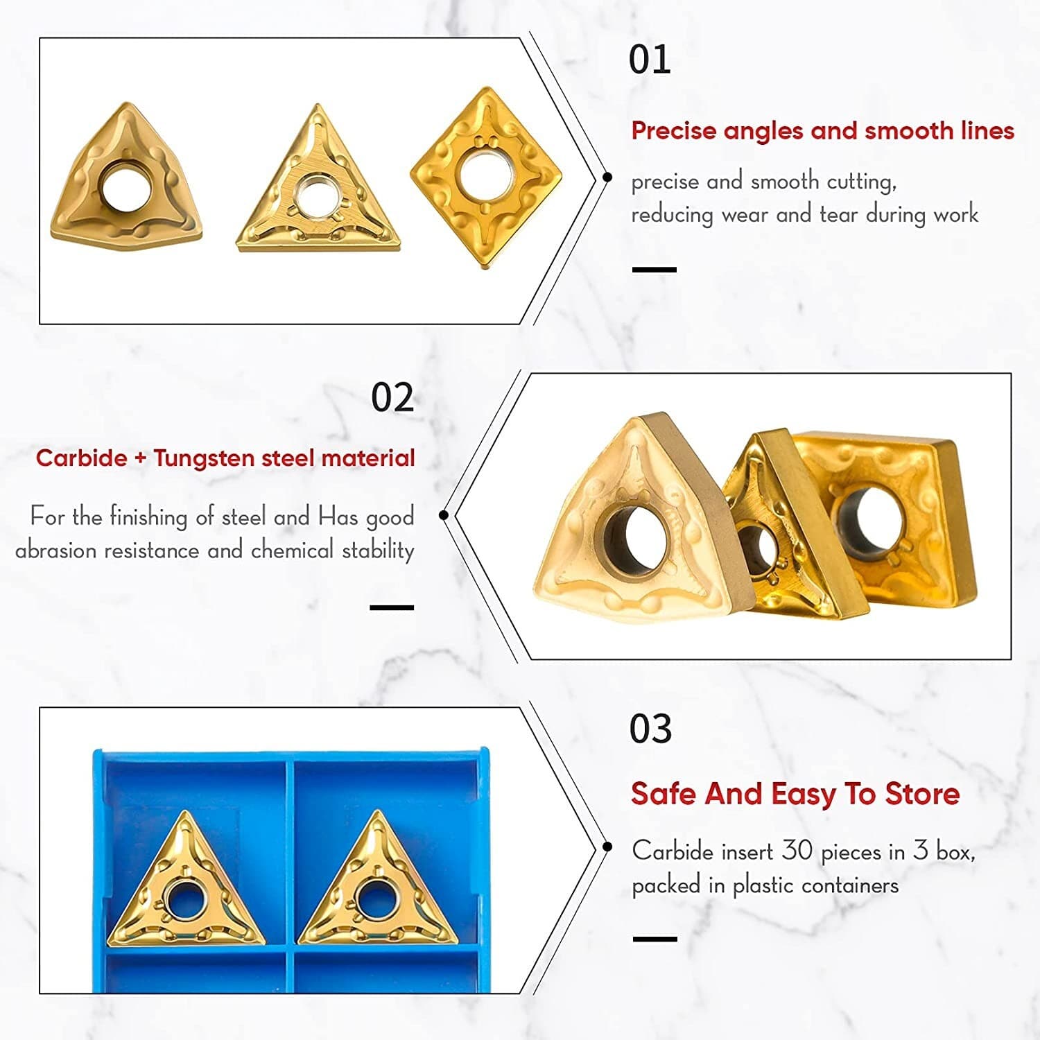 5/8 MWLNR Lathe Excircle Indexable Carbide Turning Tool Holder Bit Set MTJNR1616 4