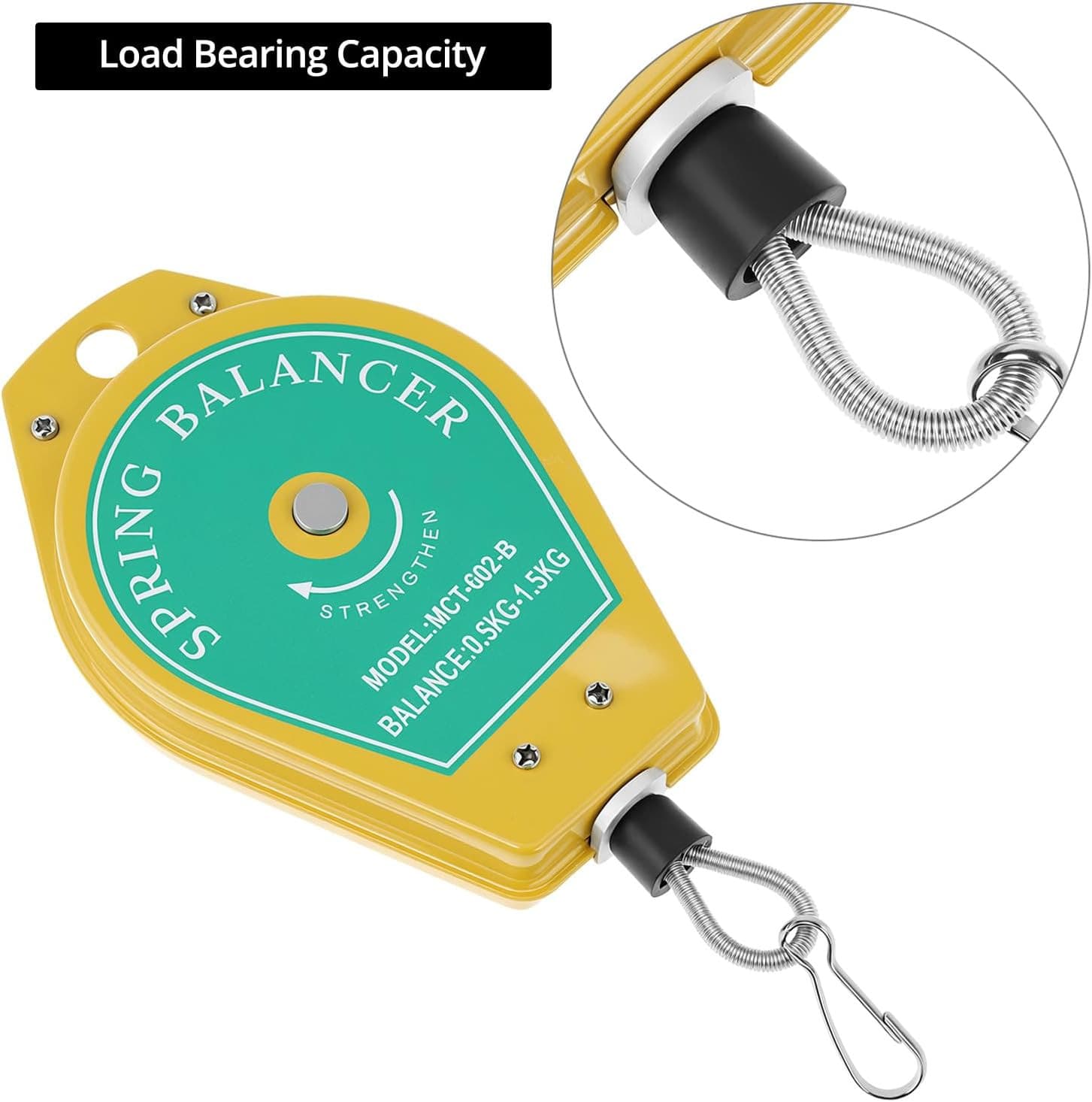 4 Pack Retractable Spring Balancer Tool Holders 0.5–1.5kg Load Capacity Steel 4X 5