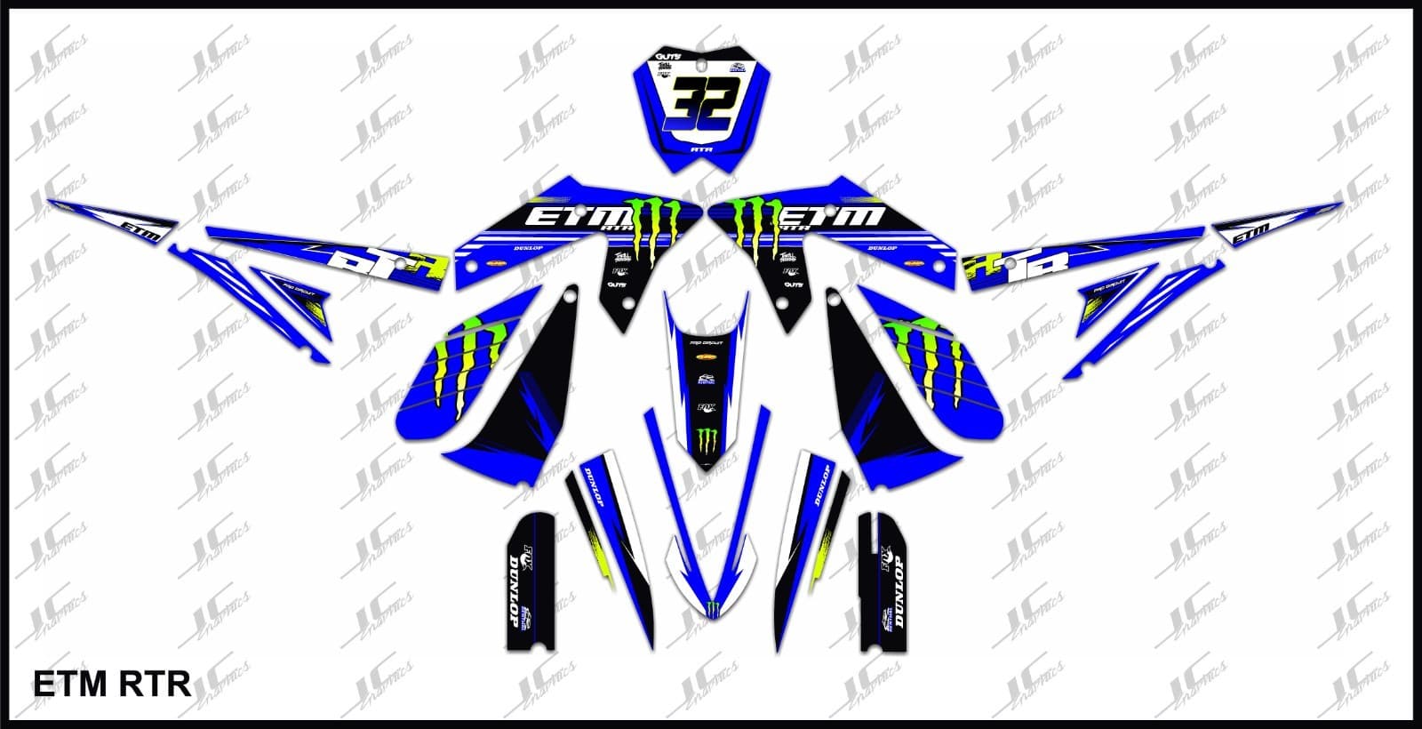 ETM RTR graphics kit decals THICK AND HIGH GLOSS .....
